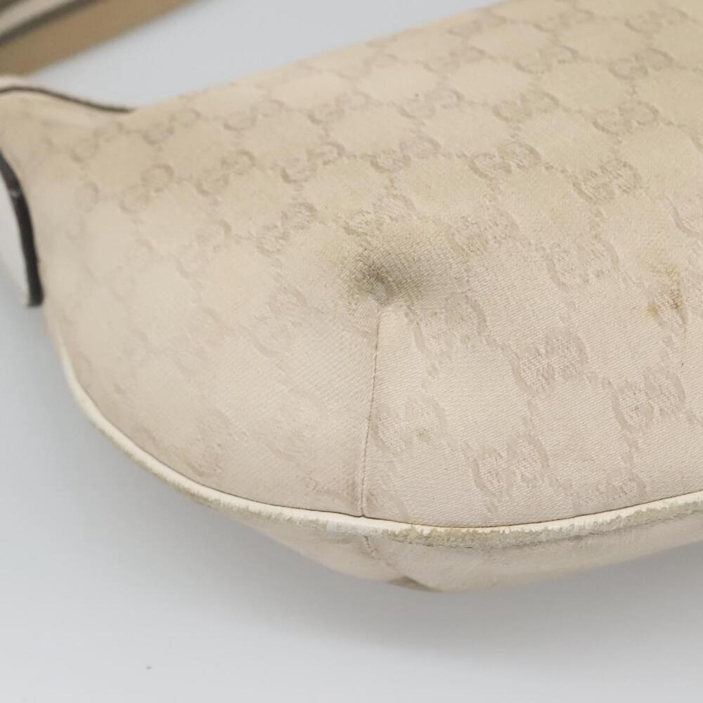 GUCCI GG Canvas Shoulder Bag White Gold - Picture 9 of 16